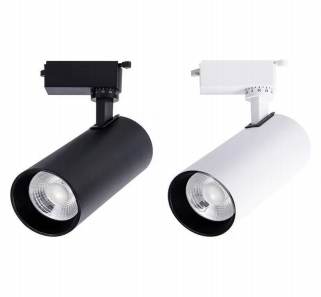 BLACK-CYLINDER-TRACK-SPOTLIGHT Spot cylindrique noir sur rail Aluminum housing + engineering plastic